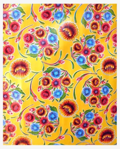 Mexican oilcloth Dulce flor yellow - Tienda Esquipulas