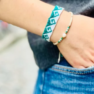 Green lucky bracelet (Bracelet porte bonheur) - Tienda Esquipulas